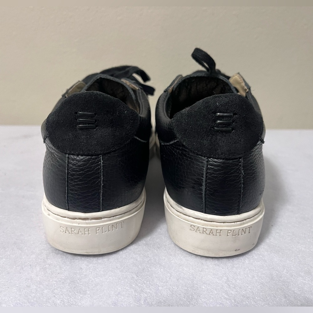 Sarah Flint Perfect Sneaker Black Leather Lace Up Shoes Women’s Size 11 EU 42 - Picture 2 of 10